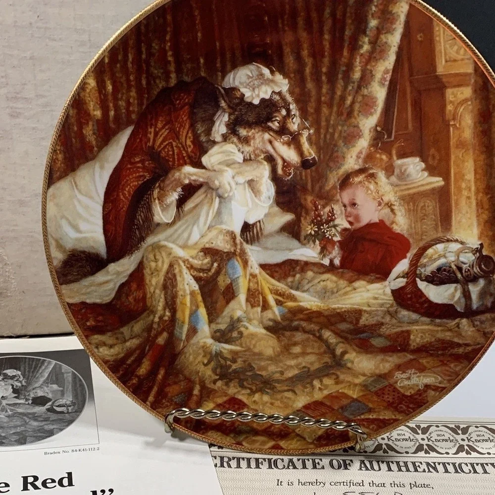 Edwin M Knowles Little Red Riding Hood Scott Gustafson 1991 Plate 84-K41-112.2